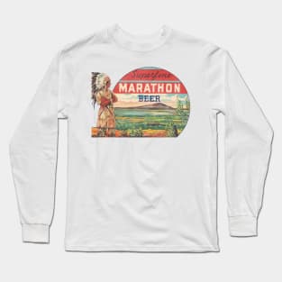 Superfine Marathon Beer Retro Defunct Wisconsin Breweriana Long Sleeve T-Shirt